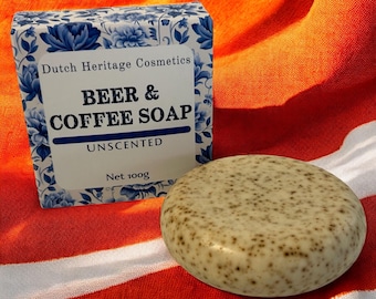 Beer & Coffee Soap, Exfoliating Tallow Soap For Sensitive And Dry Skin