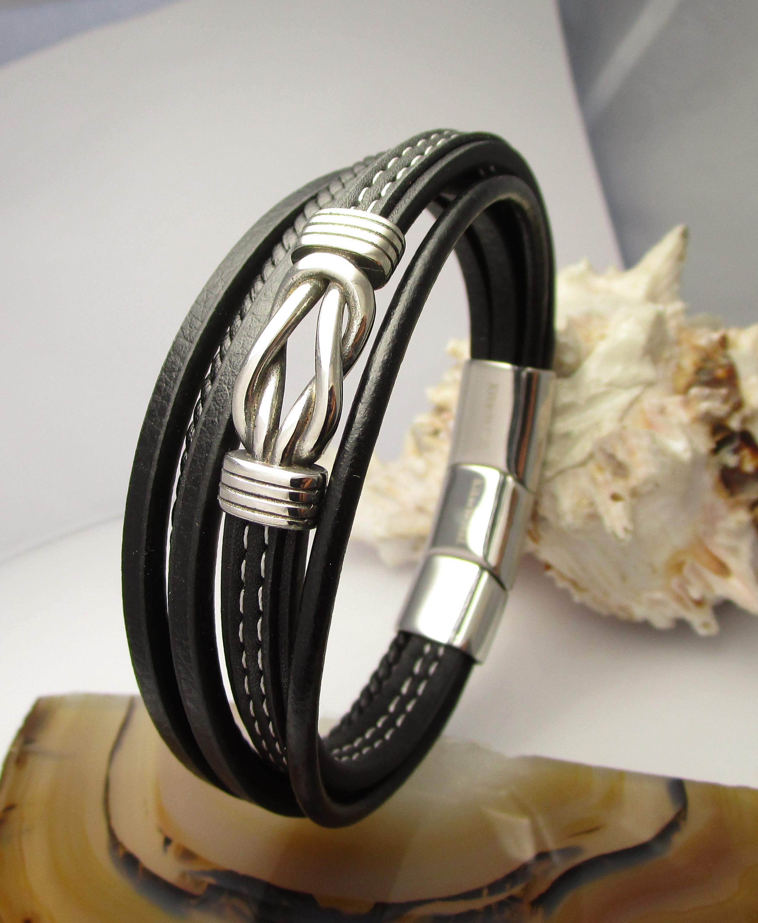 Bracciale Triqueta Celtico Con Rilievi In Pelle ⚔️ Negozio Medievale - Foto 12