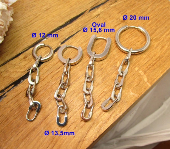 Orecchini In Acciaio Inox Creoli Uomo Donna Oro 24K IP Lucidi