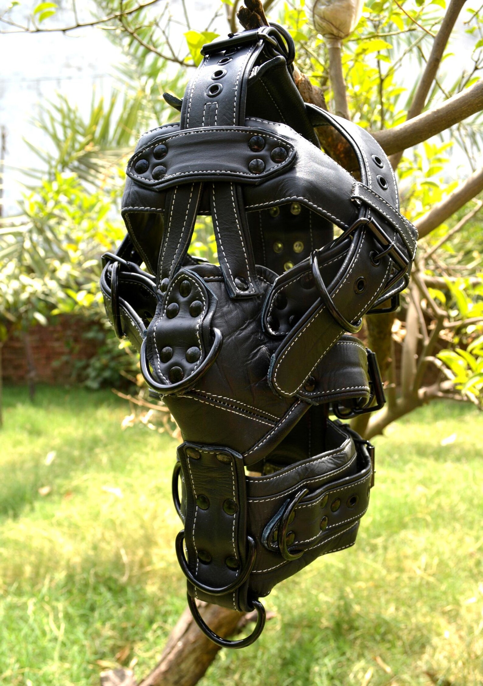 Hand Made Leather Muzzle Head Harness for Men and Women With - Etsy