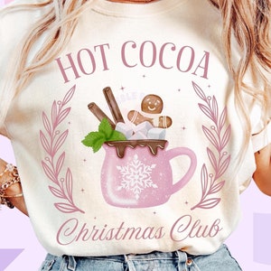 Kokietka Boże Narodzenie PNG, Gorące Kakao PNG, Gorący Kakao Klub Świąteczny PNG, Różowa Sublimacja Świąteczna, Sezon Gorącej Czekolady Png, Słodkie Święta Png