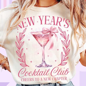 Pink Coquette New Year PNG, New Year 2026 PNG, New Year New Me Png, New Year&#39;s Cocktail Club Png, Happy New Year Sublimation