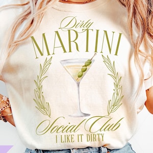 Dirty Martini PNG, Social Club PNG, Cocktail Sublimation Design, Dirty Martini Club Png, Luxury Bachelorette Png, Trendy Martini Design