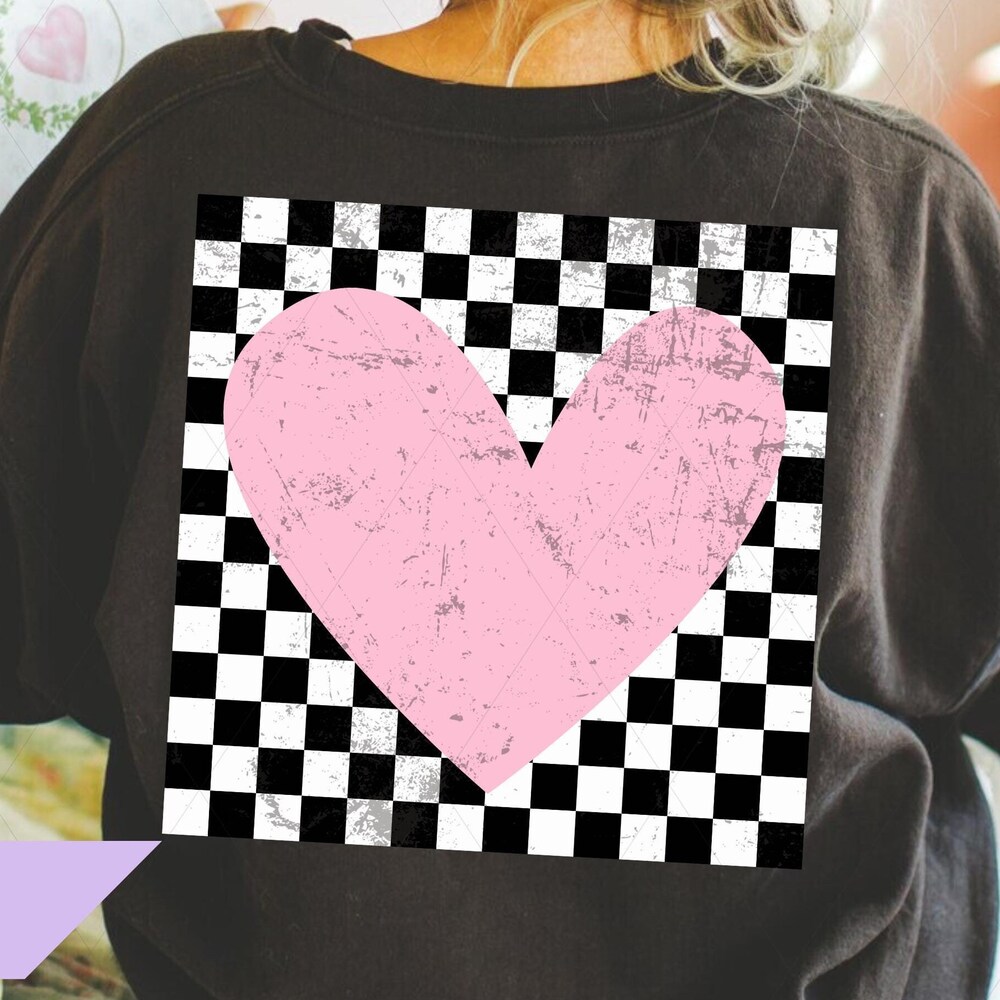 Distressed Png Retro Checkered Heart Png, Valentines Day Png, Valentines Day Sublimation Design, Heart Png, Trendy Retro V-Day Png, Love Png Valentines Day Gifts For Day Peckshirt