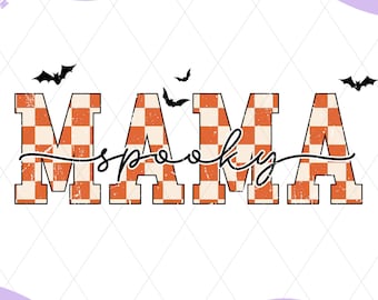 Retro Spooky Mama PNG: Halloween Mom Design (Digital Download)