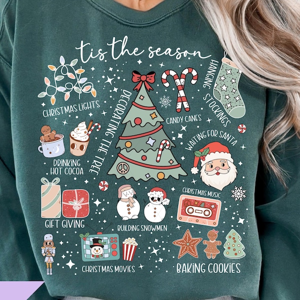 Retro Christmas Sublimation Design: Festive Holiday PNG (Digital Download)