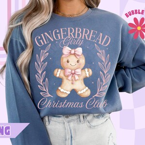 Pink Girly Christmas PNG, Coquette Christmas Sublimation, Pink Christmas Png, Pastel Gingerbread Design, Cute Xmas Png, Kids Png Christmas