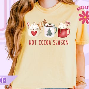 Hot Cocoa PNG, Christmas Hot Cocoa PNG, Holiday Sublimation Design, Hot Chocolate Season Png, Trendy Festive Png, Cute Christmas Png