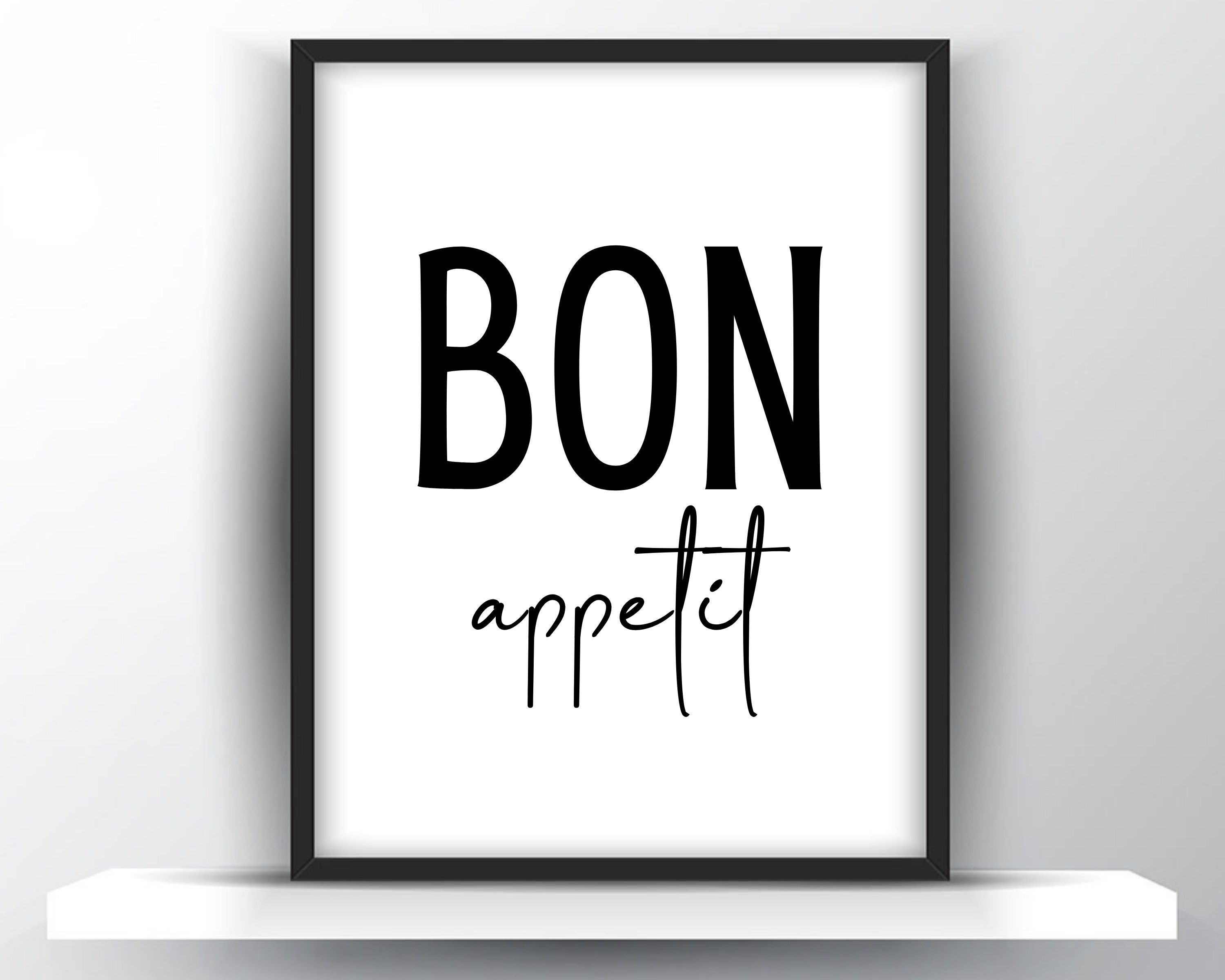 Bon Appetit Printable Wall Art Quote Digital Download - Etsy