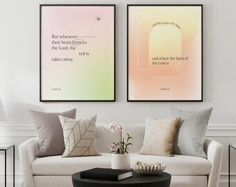 Christliche Wand Kunst ästhetischer digitaler Druck, Bibel-Vers Glaube Hauptdekorgeschenk, 2 Korinther