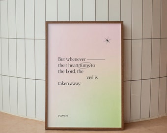 Christliche Wand Kunst ästhetischer digitaler Download Druck, trendiges Bibel-Vers Glaube Hauptdekorgeschenk, 2 Korinther