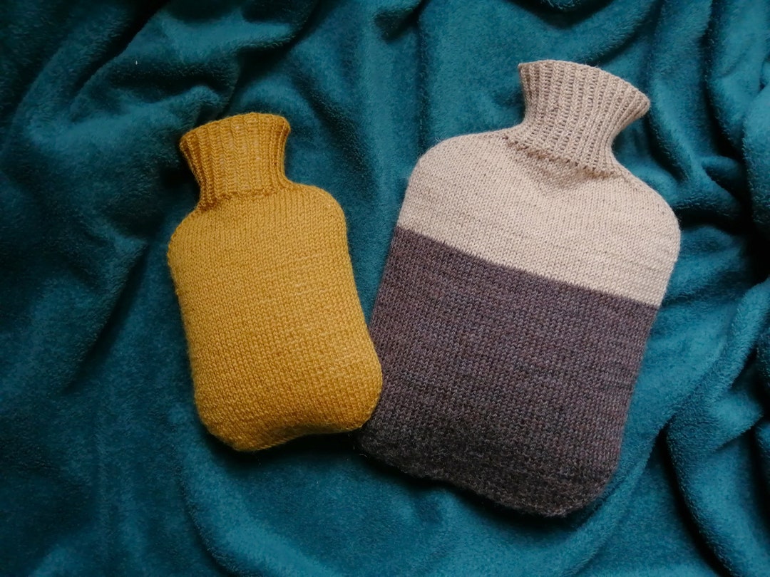 PDF Pattern Hot Water Bottle Cover Knitting Pattern Fingering Weight