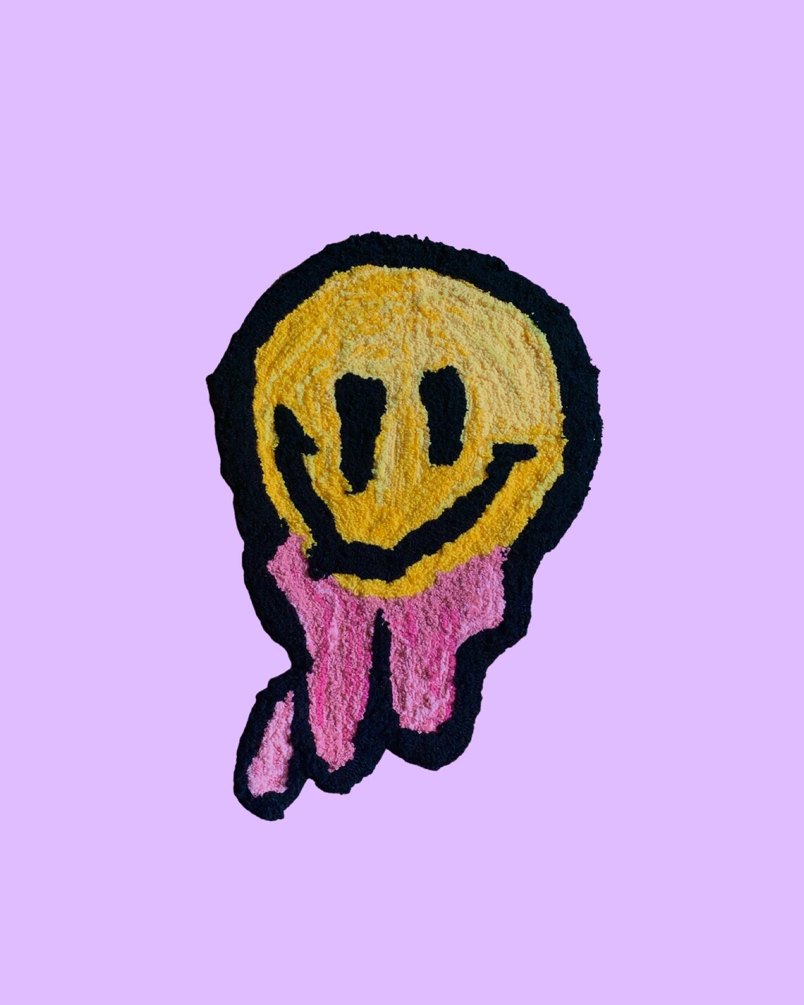 Drippy Face Rug Drippy Smiley Face Rug - Etsy