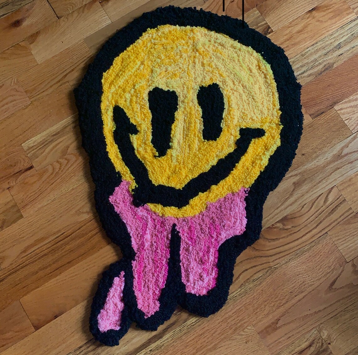 Drippy Face Rug Drippy Smiley Face Rug - Etsy