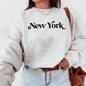 New York Crewneck Sweatshirt - New York Sweater - New York Pullover - New York Sweatshirt - College Jumper - Gift For Her - New York Shirt