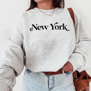 New York Crewneck Sweatshirt - New York Sweater - New York Pullover - New York Sweatshirt - College Jumper - Gift For Her - New York Shirt