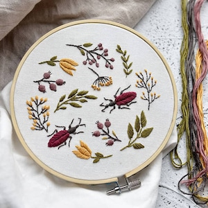 Floral Embroidery Kits, DIY Embroidery For Beginners, Flowers Painting, Cross Stitch Kit