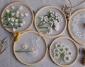DIY Embroidery For Beginners / European Mesh Embroidery / Flowers Painting / Plants Flowers Pattern
