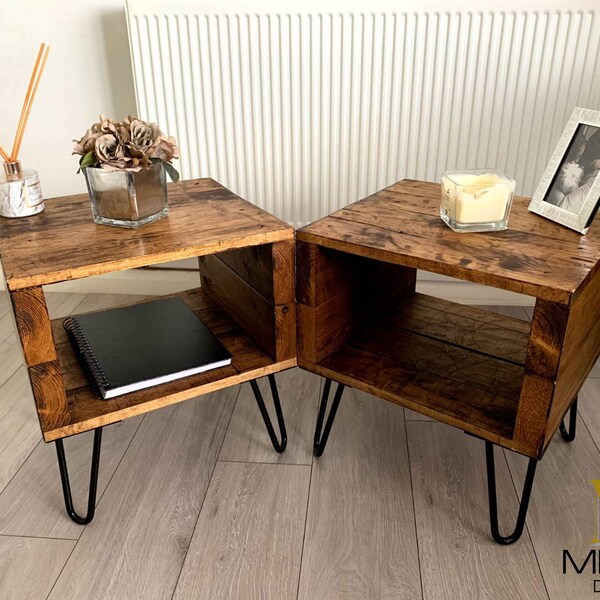 Rustic Side Table Etsy UK