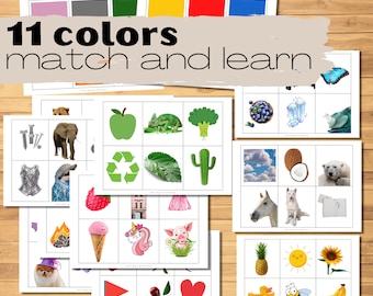 Match and Learn Objects and Animals With 11 Different Colors