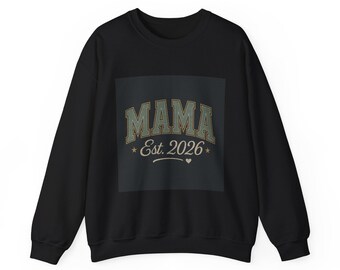 Mama Est 2026 Varsity Sweatshirt, New Mom Crewneck, Mothers Day Gift for Her