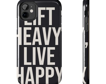 Lift Heavy Live Happy – Gym Phone Case, Fitness iPhone Accessory