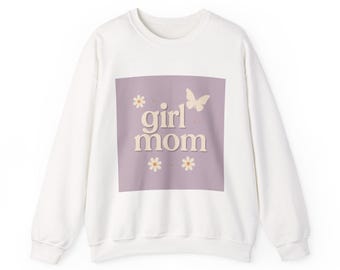 Girl Mom Sweatshirt, Daisy Butterfly Crewneck, Mothers Day Gift, Mom of Girls