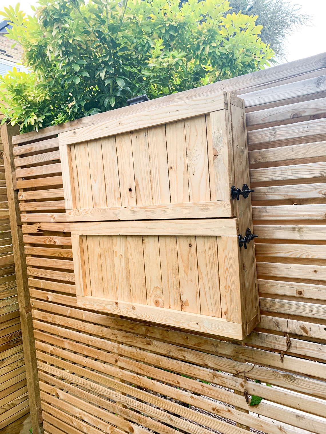 Wooden Garden Wall Bar Etsy