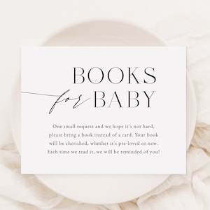 Elegante boekaanvraagkaartsjabloon, minimalistisch boek voor babykaart, genderneutraal, afdrukbare boeken voor babykaart, bibliotheekkaart voor baby's
