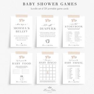 Printable Baby Shower Games, Rainbow Baby Shower Game Template, Baby Girl Shower Games, Boho Baby Sprinkle Game Cards, Pink, Digital, #124