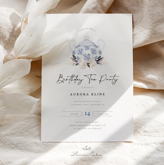 High on sale tea invitation