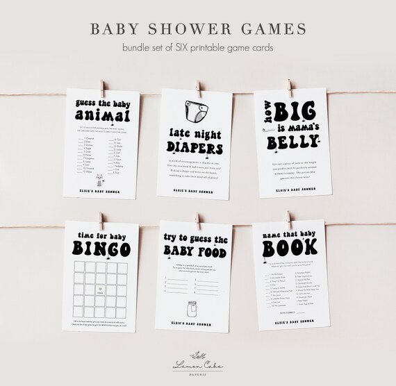 Halloween Baby Shower Games Printable 5x7 Game Cards Little - Etsy