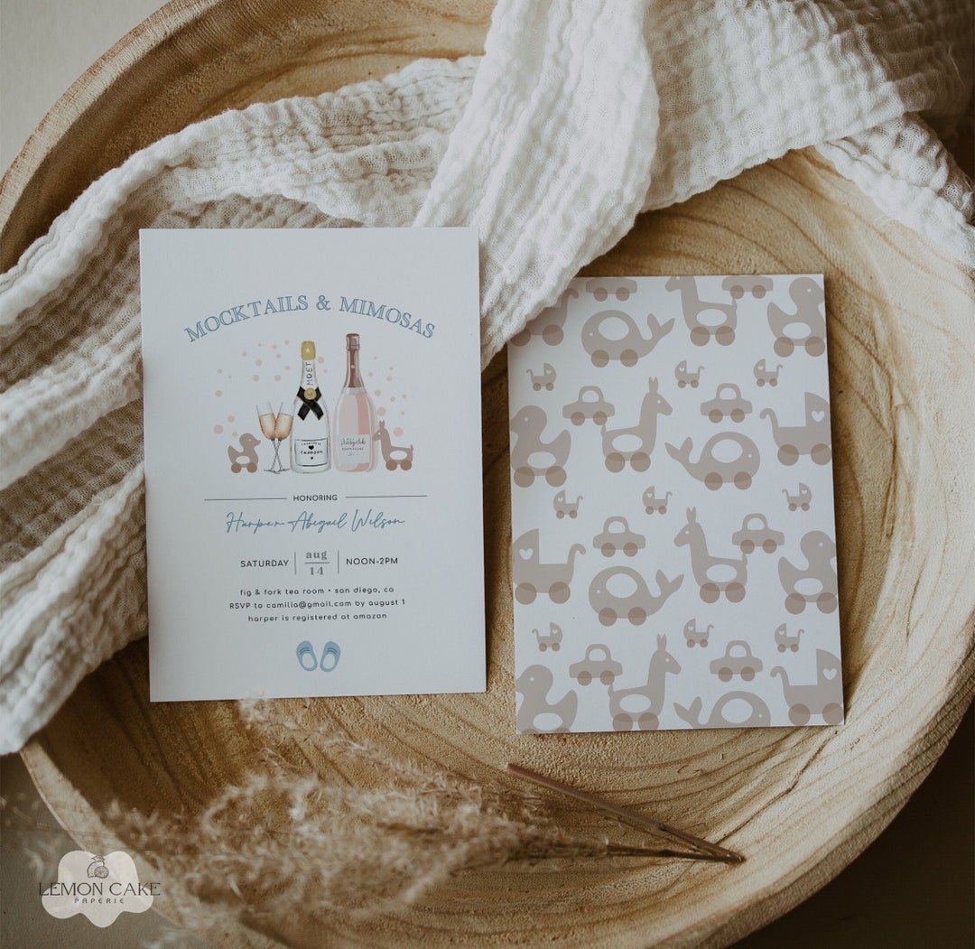 Instant Download Baby Shower Invite, Boy Baby Shower Template