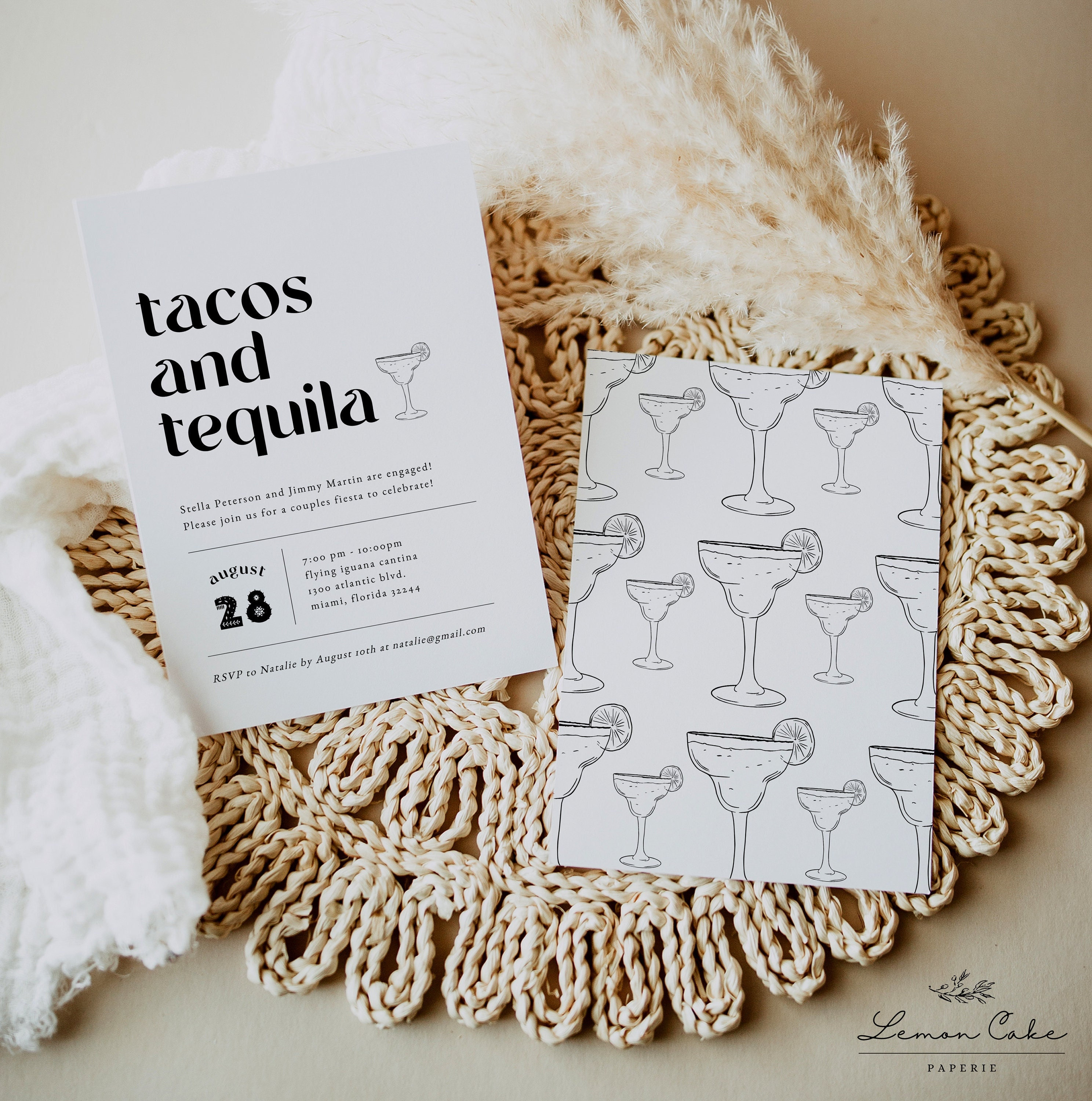 Fiesta Couples Shower Invitation Template Couples Bridal Shower Invite Taco Engagement Party Invite Downloadable Tequila