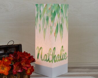 Lámpara de mesa personalizada para la decoración del hogar. Pantallas de lámparas modernas, luz nocturna personalizada.  Lámpara de papel, regalo personalizado exclusivo para celebrar cualquier evento.