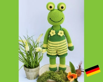 Crochet pattern German - Frog Froggy