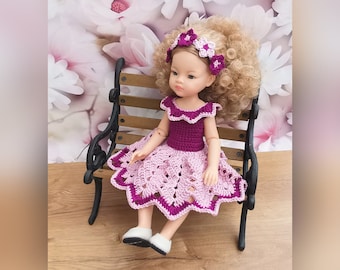 Vestido de muñeca MIA - Patrón de crochet en PDF / Patrón de crochet para vestido de muñeca MIA