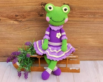 FRIDA - PDF Häkelanleitung Frosch / Crochetpattern Frog