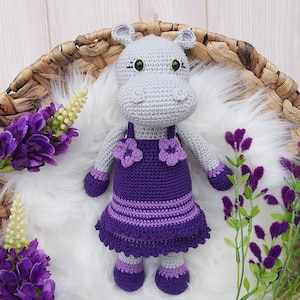 Crochet Pattern Hippo / Crochet Pattern Hippo - MISS NELLY