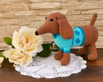 FRANKIE - Patrón de crochet para perro salchicha en PDF / Patrón de crochet para perro salchicha