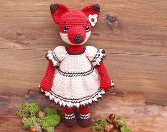 MISS FOXY - PDF Häkelanleitung Fuchs / Crochetpattern Fox