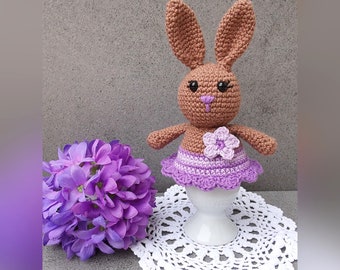 Patrón de crochet para funda de huevo "CONEJITA" (PDF)