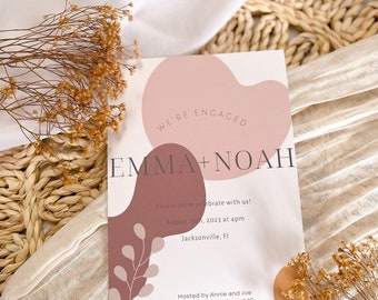 Wedding Announcement| Template | Boho | Editable | Collection