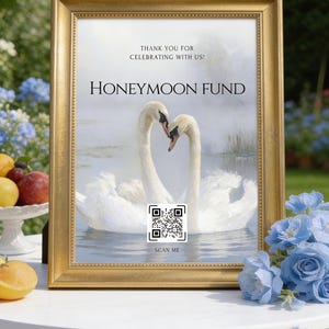 Elegant Swans Wedding Invitation Suite, Vintage European Style (Canva Template)