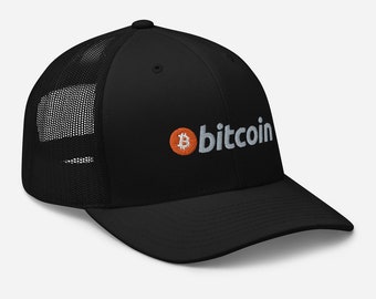 Bitcoin Logo Embroidered Trucker Hat