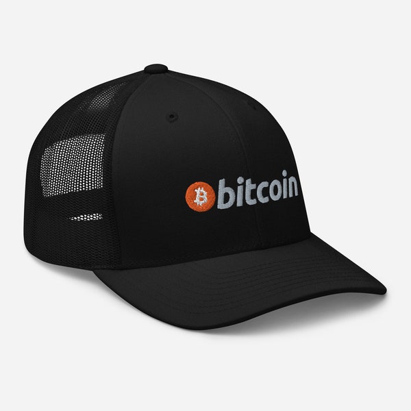 Bitcoin Logo Brodé Trucker Chapeau