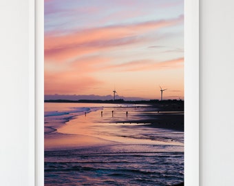 Sunset Family Silhouette - Bridlington East Yorkshire - Fine Art Print