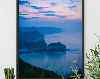 Flamborough Clifftops at Dusk - East Yorkshire - Fine Art Print