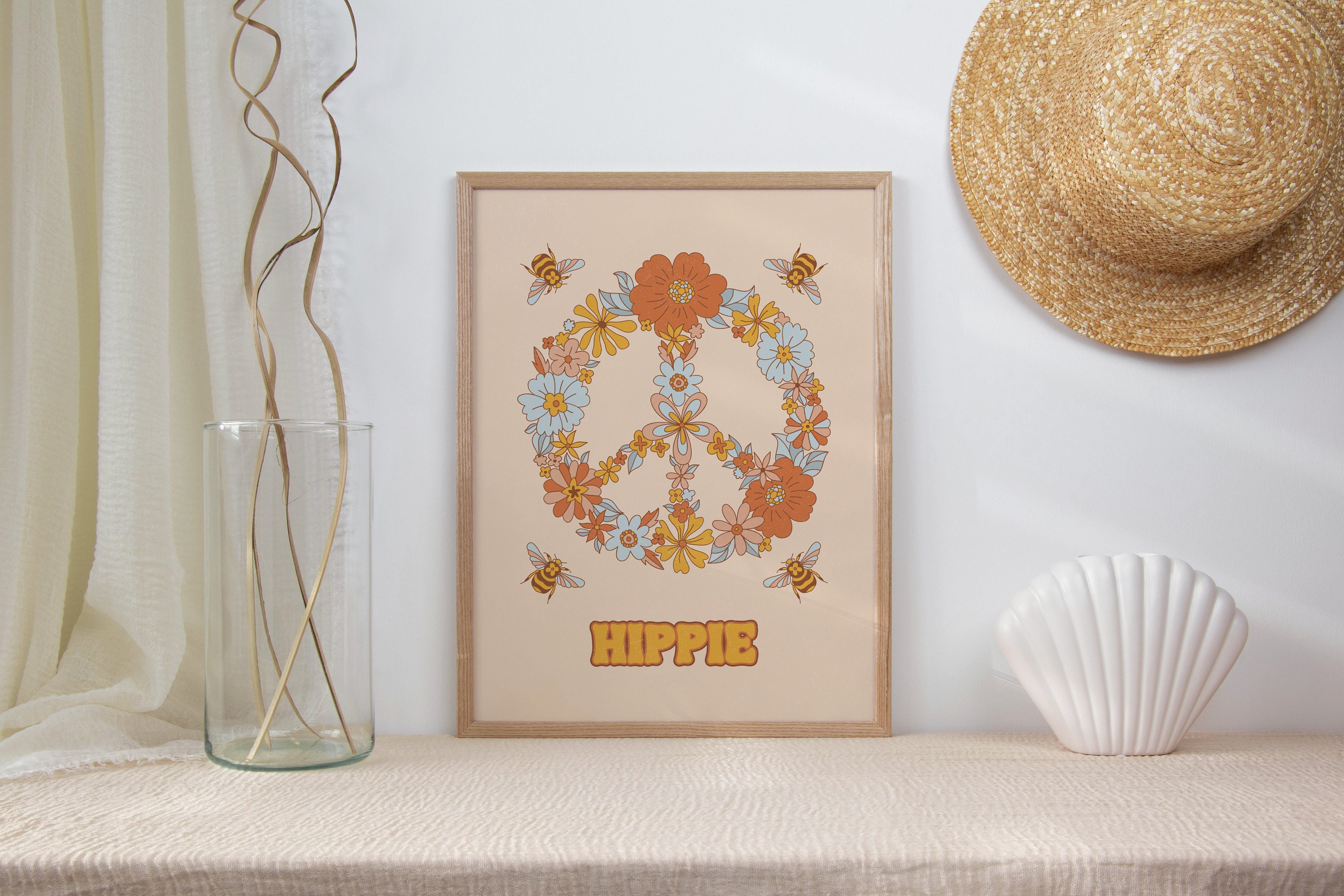 Simbolo Della Pace Hippie Vintage in Stile Zentangle Illustrazione Vettoriale - Illustrazione di arte, mandala: 126234944