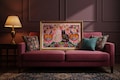 Celestial Cats & Floral Magic Art, Mystical Maximalist Cat Decor, Surreal Embroidery Style Print product logo